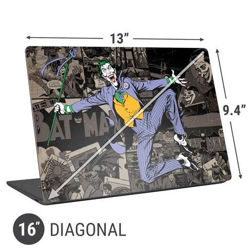 DC Comics The Joker Vintage Action pose pattern Universal Laptop 16in (13 x 9.4in) Skin